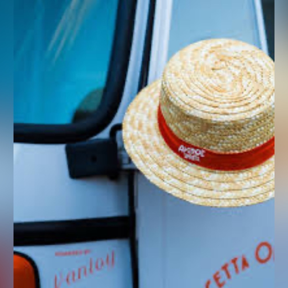 Aperol Spritz Branded Straw Boater Hat – One Size | Perfect for Spritz Lovers!